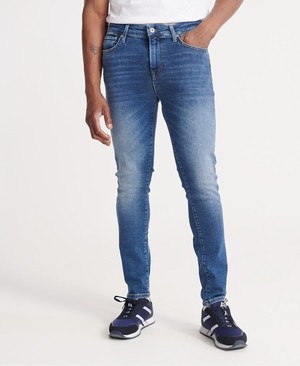 Superdry 02 Travis Skinny Férfi Farmer Sötét Kék | WLCGE9238